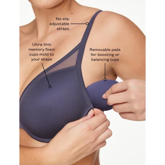 THIRDLOVE 24/7 CLASSIC UPLIFT PLUNGE BRA PLUS SZ 38F NWT - Picture 5 of 7